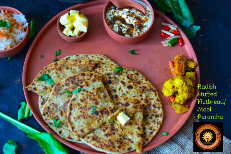 Radish Stuffed Flatbread/ Mooli ka Parantha 