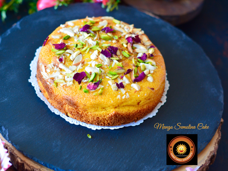 Mango Semolina Cake