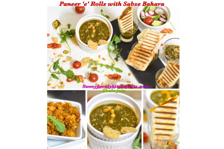 PANEER ‘E’ ROLLS WITH SABZE BAHARA