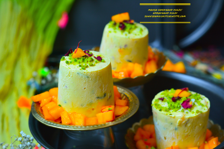 Mango Shrikhand Kulfi/ Amrakhand Kulfi 