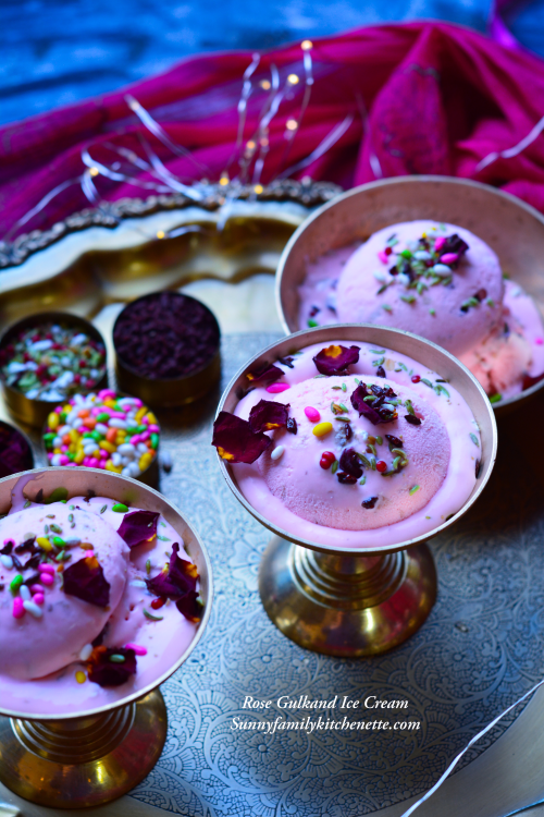 Rose Gulkand Ice Cream 