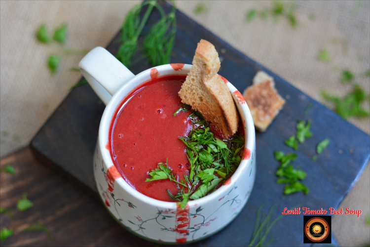 Lentil Tomato Beet Soup