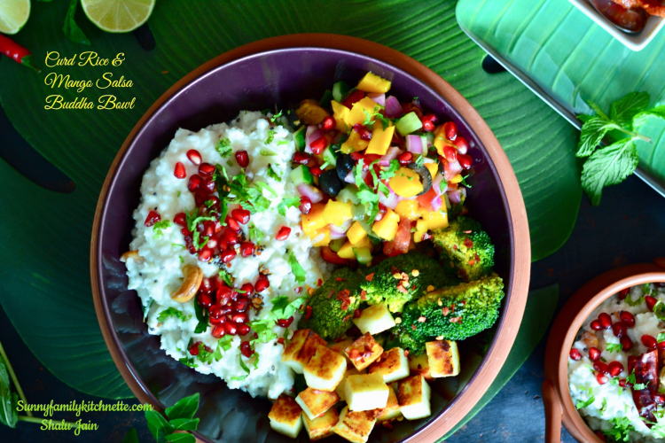 Curd Rice & Mango Salsa Buddha Bowl 