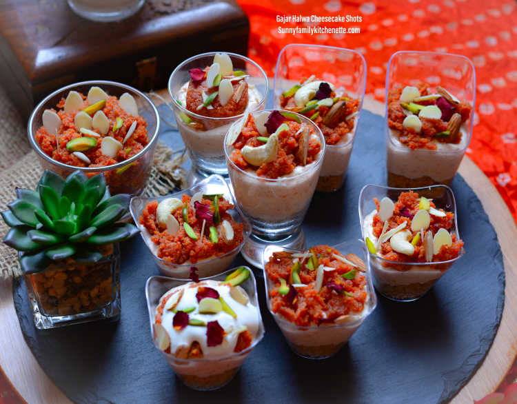 Gajar Halwa Cheesecake Shots