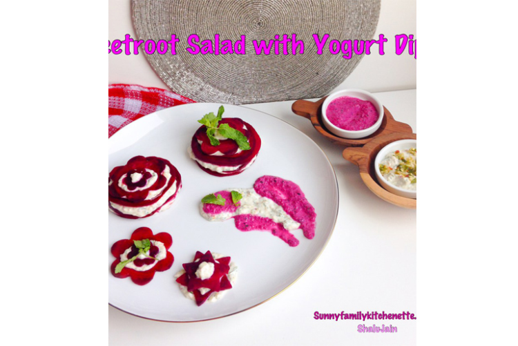 BEETROOT SALAD WITH YOGURT DIPS