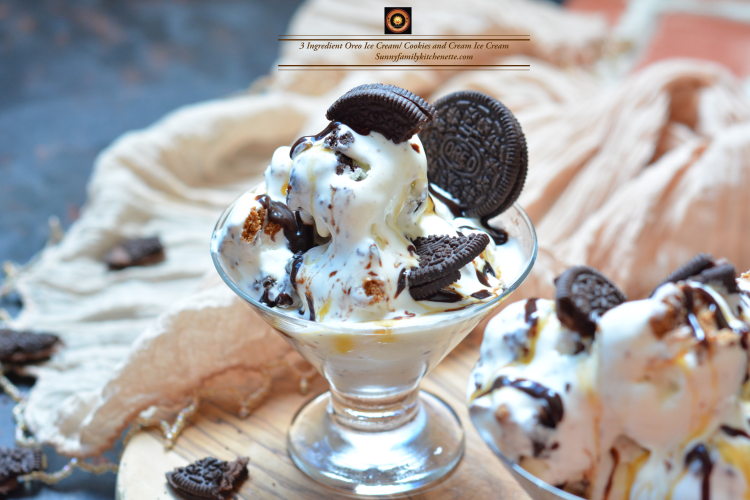 3 Ingredient Oreo Ice Cream/ Cookies and Cream Ice Cream