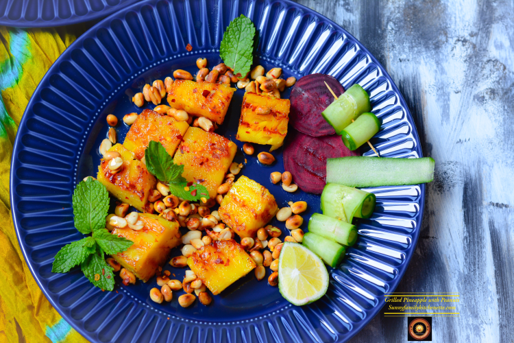 Grilled Pineapple with Peanuts 