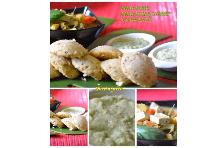 THAI IDLIS WITH THAI CURRY N THAI CHUTNEY