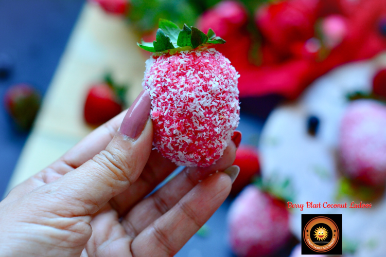 Berry Blast Coconut Ladoos 