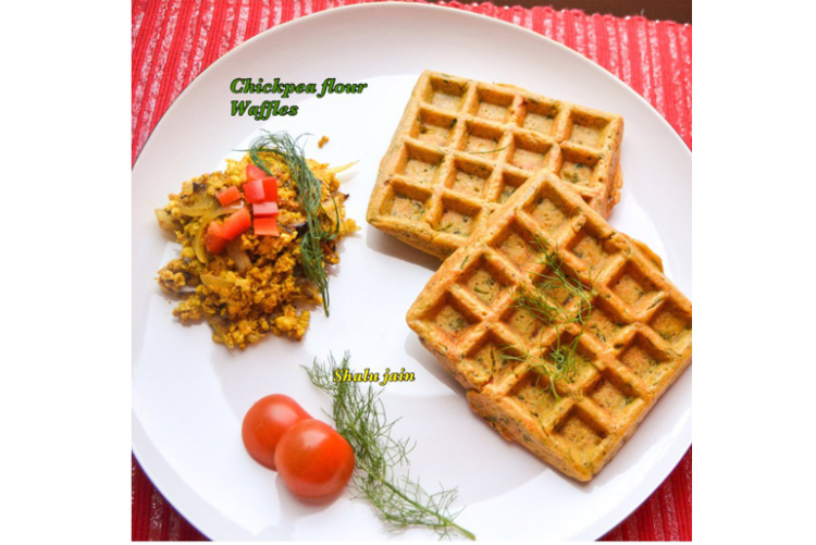 CHICKPEA FLOUR WAFFLES/BESAN KA CHEELA