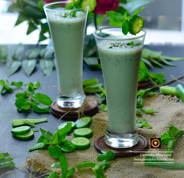 5 Minutes Cucumber Lassi - Sandhya's Kitchen