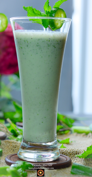 5 Minutes Cucumber Lassi - Sandhya's Kitchen